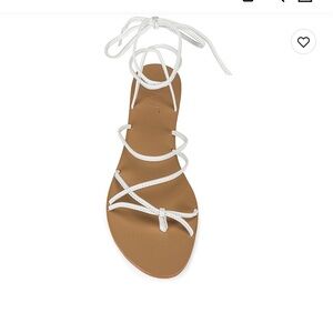 Rays Revolve Spur Gladiator Lace Up Flat Sandal White Bubble 7 NEW